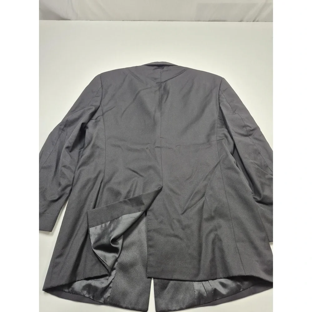 Loro Piana Lubiam Suit Jacket Mens 40 Short Black Wool Super 120s Tuxedo Formal